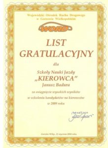 KIEROWCA Kurs Prawa jazdy Gorzów i Barlinek